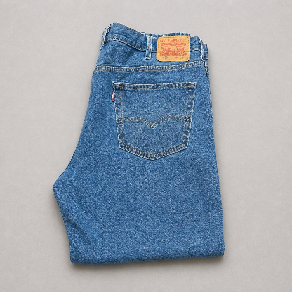 Levis 550 Jeans Mens Size 44 Relaxed Fit Tapered Leg Medium Wash Blue Denim